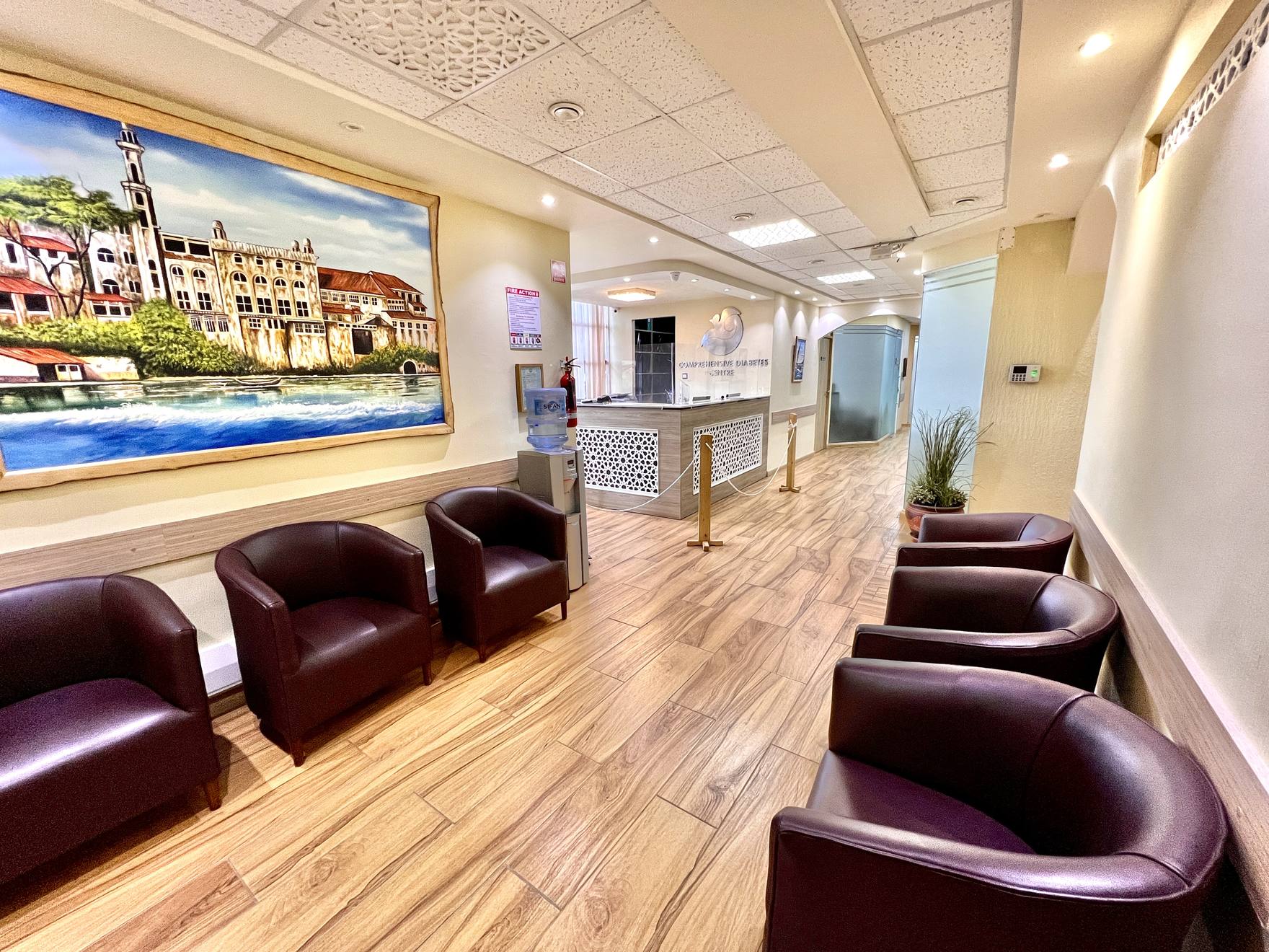 The reception and waiting area at Thyroid Care Kenya, Doctors Park, Parklands, Nairobi