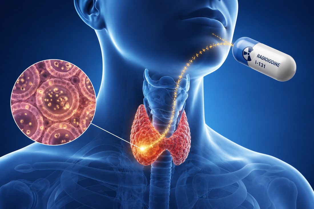 Radioiodine therapy for an overactive thyroid